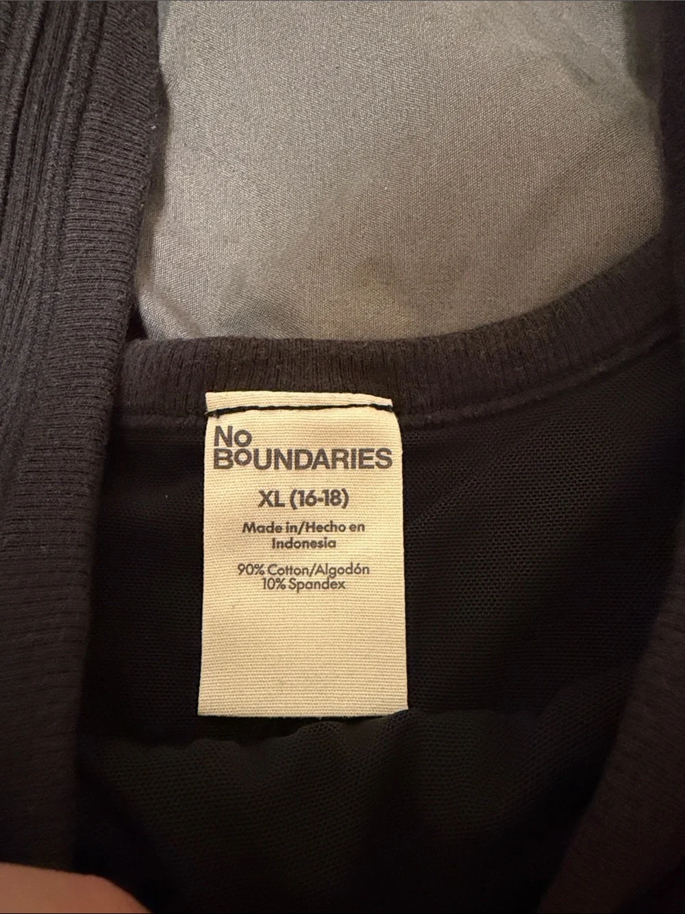 No Boundaries Black Ribbed Tank One-Piece Romper - Picture 2 of 2
